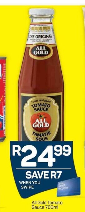 Pick n Pay All Gold Tomato Sauce 700ml offer