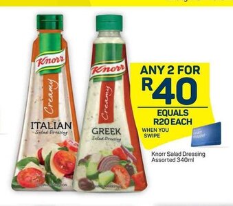 Pick n Pay Knorr Salad Dressing Assorted 340ml offer