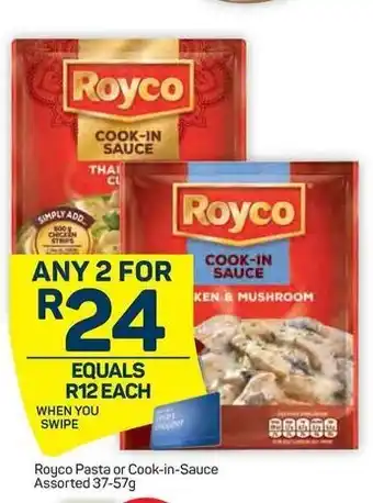 Pick n Pay Royco Pasta or Cook-in-Sauce Assorted 37-57g offer