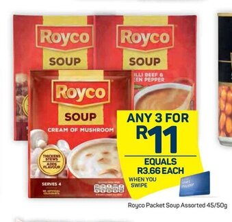 Pick n Pay Royco Packet Soup Assorted 45/50g offer
