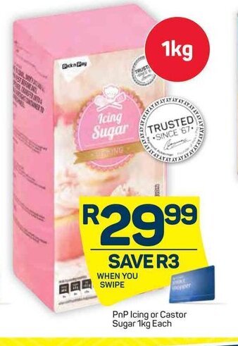 Pick n Pay PnP Icing or Castor Sugar 1kg offer