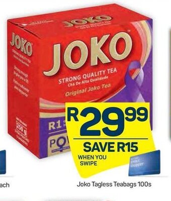 Pick n Pay Joko Tagless Teabags 100s offer