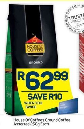 Pick n Pay House Of Coffees Ground Coffee Assorted 250g offer