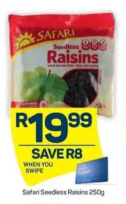 Pick n Pay Safari Seedless Raisins 250g offer