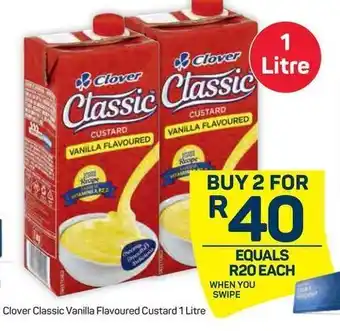 Pick n Pay Clover Classic Vanilla Flavoured Custards 1Litre offer