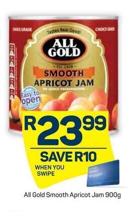 Pick n Pay All Gold Smooth Apricot Jam 900g offer