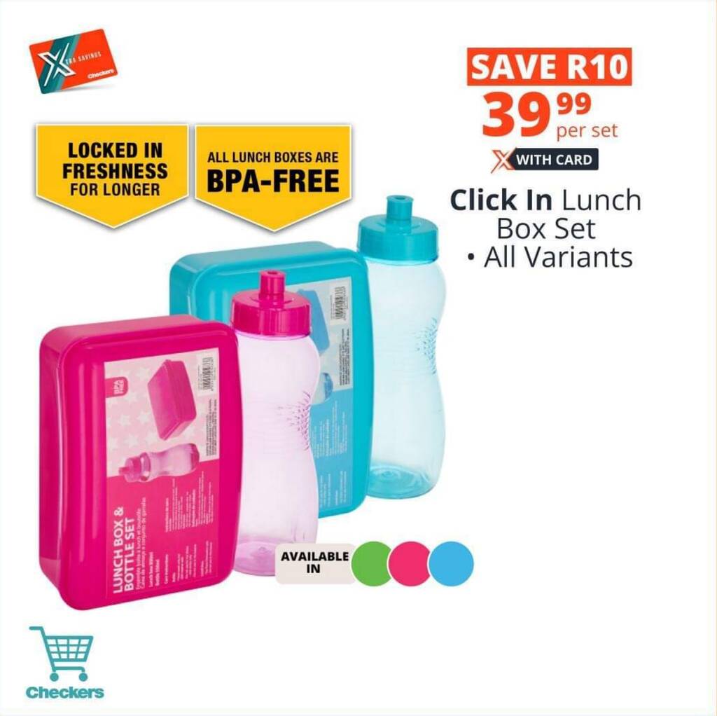Click In Lunch Box Set All Variants offer at Checkers