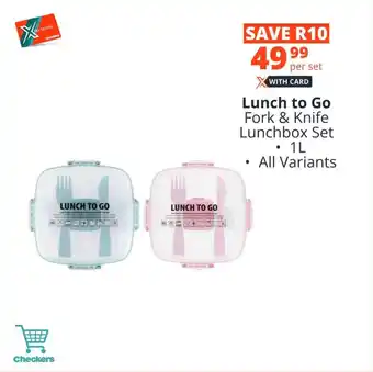 Checkers Lunch to Go Fork & Knife Lunchbox Set offer