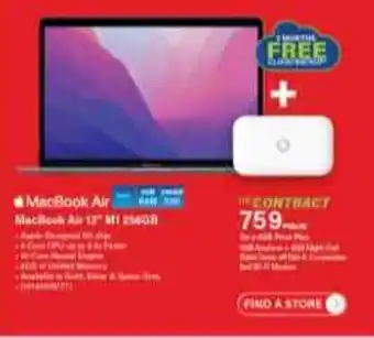 Incredible Connection MacBook Air 13" M1 256GB On Contract offer