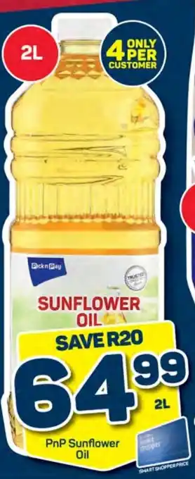 Pick n Pay PnP Sunflower Oil 2L offer