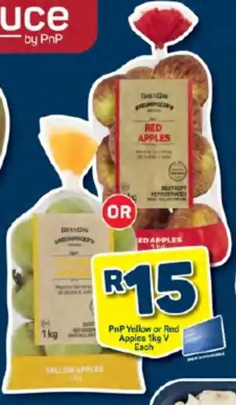 Pick n Pay PnP Yellow or Red Apples 1kg V Each offer