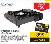 Builders Warehouse Cadac portable 1 burner gas stove offer