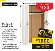 Builders Warehouse Home & kitchen standard wardrobe offer