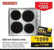 Builders Warehouse Goldair 600mm electric hob offer