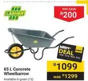 Builders Warehouse Lasher 65ltr concrete wheelbarrow offer