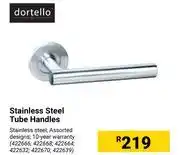 Builders Warehouse Dortello stainless steel tube handles offer