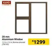 Builders Warehouse Kayo 28mm aluminium window offer