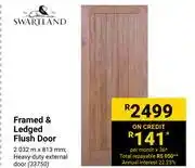 Builders Warehouse Swartland framed & ledged flush door offer