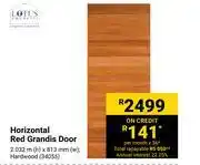 Builders Warehouse Lotus horizontal red grandis door offer