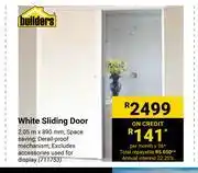 Builders Warehouse Builders white sliding door offer