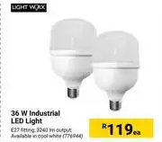 Builders Warehouse Light worx 36w industrial led light-each offer