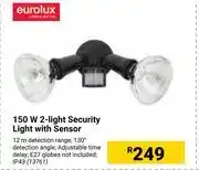 Builders Warehouse Eurolux 150w 2 light security light with sensor offer