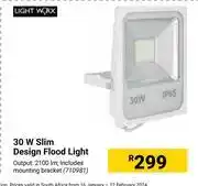 Builders Warehouse Light worx 30w slim design flood light offer