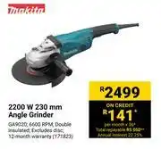 Builders Warehouse Makita 2200w 230mm angle grinder offer