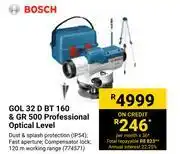 Builders Warehouse Bosch gol 32 d bt 160 & gr 500 professional optical level offer