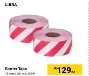Builders Warehouse Barrier tape 75mm x 500m-each offer
