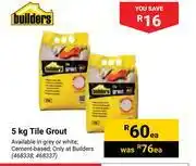 Builders Warehouse Builders tile grout-5kg each offer