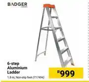 Builders Warehouse Badger 6 step aluminium ladder offer