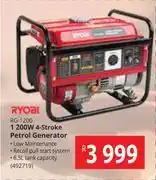 Builders Warehouse Ryobi 1200w 4 stroke petrol generator rg-1200 offer