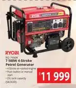 Builders Warehouse Ryobi 7500w 4 stroke petrol generator rg-7900k offer