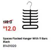 Leroy Merlin Spaceo flocked hanger with 11 bars black 81401020 offer