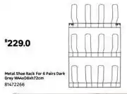 Leroy Merlin Metal shoe rack for 6 pairs dark grey w44 x d6 x h72cm 81472266 offer