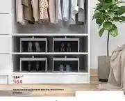 Leroy Merlin Spaceo shoe storage textile box balto grey w43 x d35 x h1cm 81461806 offer