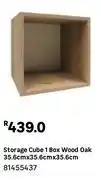 Leroy Merlin Storage cube 1 box wood oak 35.6cm x 35.6cm x 35.6cm 81455437 offer