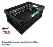Leroy Merlin Storage collapsible crate black w23 x d40 x h60cm 81484816 offer