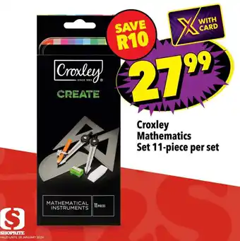 Shoprite Croxley Mathematics Set 11-piece per set offer