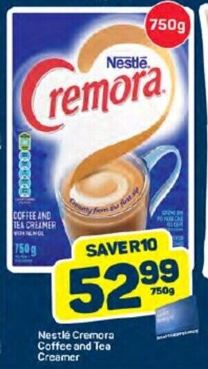 Nestlé Cremora Coffee and Tea Creamer offer at Pick n Pay