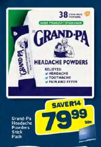 Grand-Pa Headache Powders Stick Pack