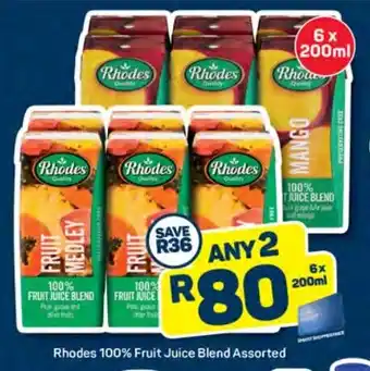 Pick n Pay Rhodes 100% Fruit Juice Blend Assorted offer