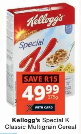 Checkers Kellogg's Special K Classic Multigrain Cereal offer
