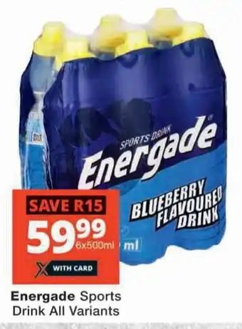 Checkers Energade Sports Drink All Variants offer