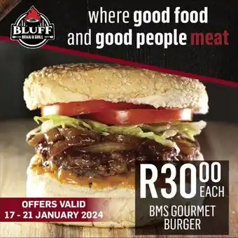 Bluff Meat Supply BMS GOURMET BURGER offer