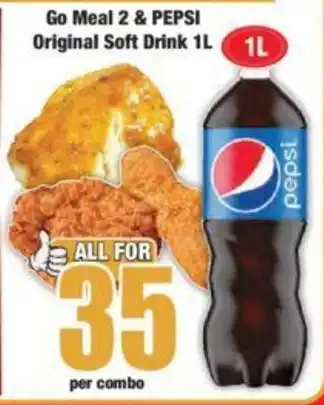 Go Meal 2 & PEPSI Original Soft Drink 1L