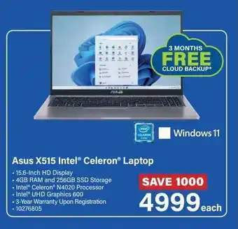 Incredible Connection Asus X515 Intel Celeron Laptop offer