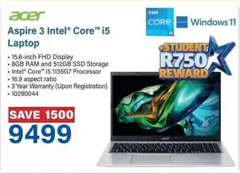 Incredible Connection Acer Aspire 3 Intel Core i5 Laptop offer