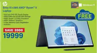 Incredible Connection HP Envy 15 x360 AMD Ryzen 5 Laptop offer